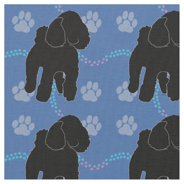 Schattenhunde - Poodle v3 Stoff (Nahaufnahme)