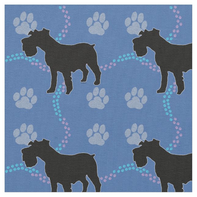 Schattenhunde - Schnauzer v2 Stoff (Nahaufnahme)