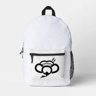 Schattenkranförmige Pflaumenblüte Bedruckter Rucksack