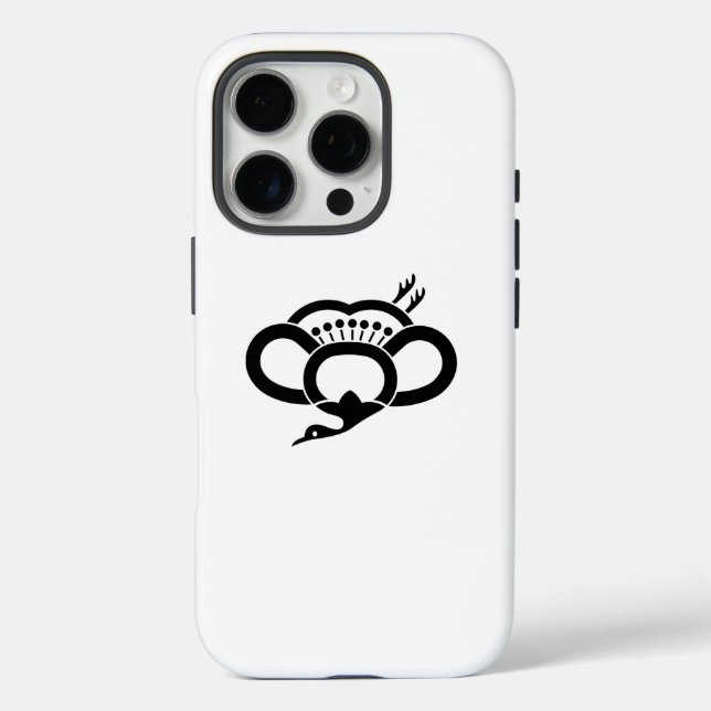 Schattenkranförmige Pflaumenblüte iPhone 16 Pro Hülle (Rückseite)