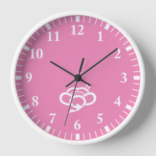 Schattenkranförmige Pflaumenblüte Uhr