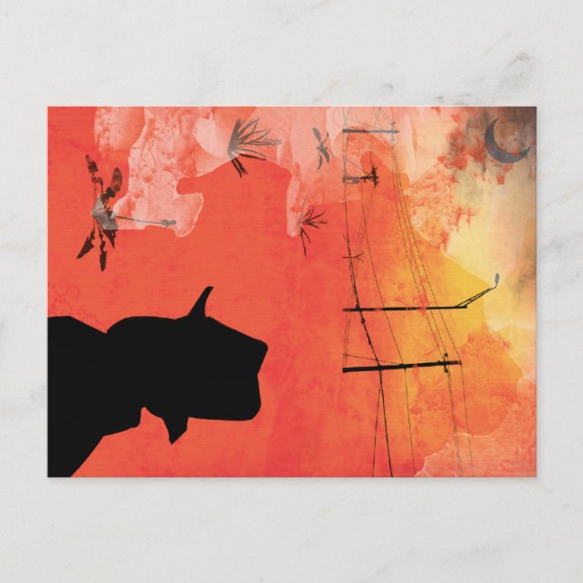 Schattenmensch Postkarte (Vorderseite)