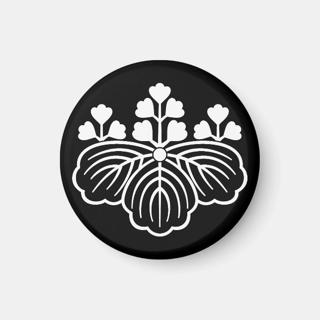 Schattenpaulownia mit 5-3 Blüten Magnet (Vorne)