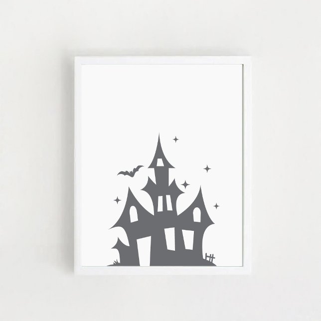 Schattenriss Halloween-Hausposter Poster (Von Creator hochgeladen)