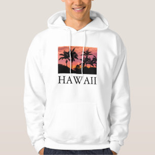 Schattenrisse von Palmen, Hawaii Hoodie