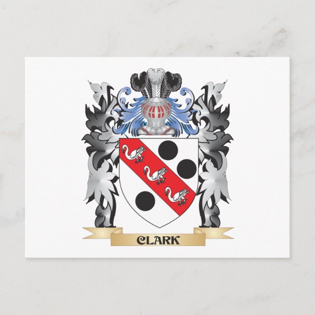 Schattenüberzug von Waffen - Familienwappen Postkarte (Vorderseite)
