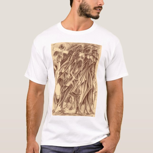 Schattenweibenstift-Kunst T-Shirt (Vorderseite)