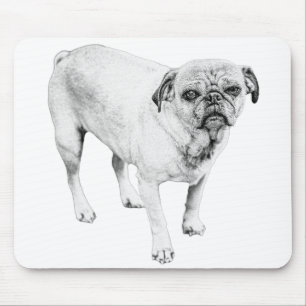 Schattierte Hund-Mauspad hält die Arbeit friedlich Mousepad