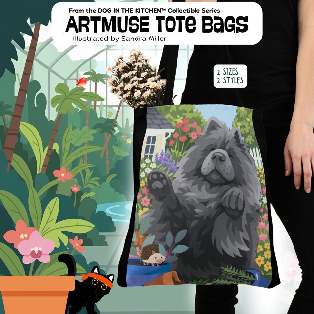 SCHATTIERTE LADY die Blaue Chow Tasche (Von Creator hochgeladen)