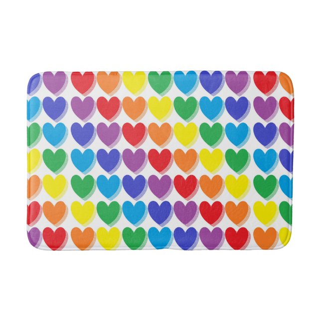 Schattierte Regenbogenhörer Badematte (Vorderseite)