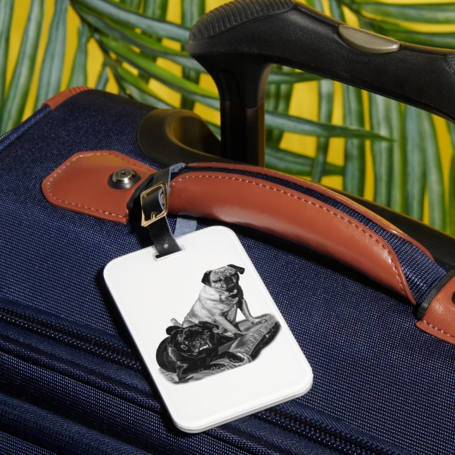 Schattierte Reisen, Pug-ID Gepäckanhänger (Vorderseite Insitu 1)