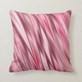 Schattierte Streifen des Flamingos rosa Satin Kissen