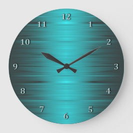 Schattierte Türkis-Aqua-Wanduhr Große Wanduhr