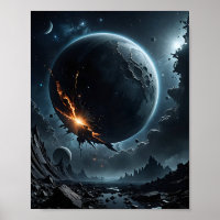 Schattierter Mond und Gasriese