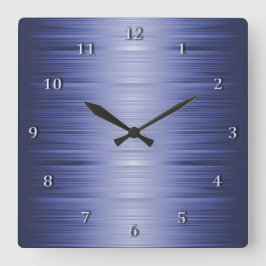 Schattierter Saphire Navy Blue Square Wall Uhr
