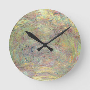Schattierter Weg Claude Monets Runde Wanduhr