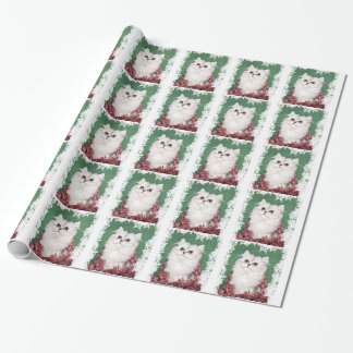 Schattiertes silbernes persisches Weihnachten Geschenkpapier