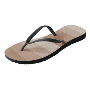 Schattierungen aus cremebraunen Streifen Flip Flops