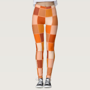 Schattierungen der Orangen Quadrate Leggings