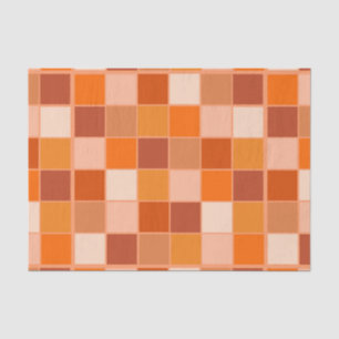 Schattierungen der Orangen Quadrate Seidenpapier