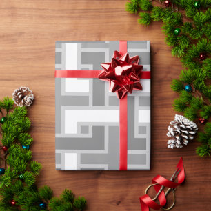 Schattierungen des grauen MCM Mitte Jahrhundert Ab Geschenkpapier