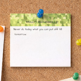 Schattierungen des grünen Mosaiks Post-it Klebezettel