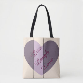 Schattierungen des Lila Herzens Tasche