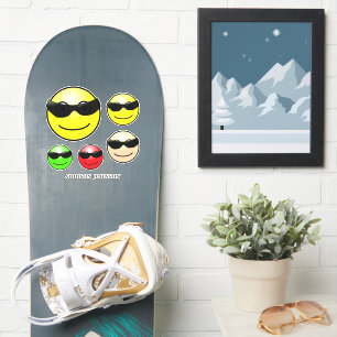 Schattierungen Emoji farbige Gesichter tragen den Aufkleber