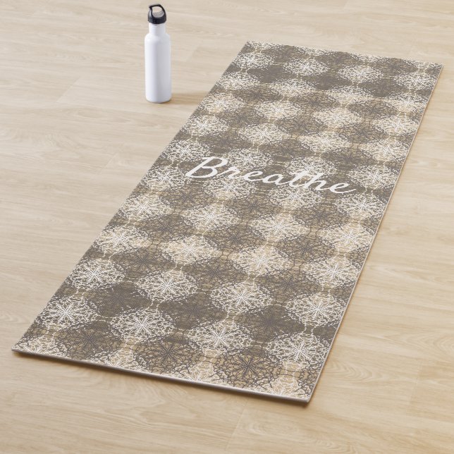 Schattierungen in Grau, Beige und Weiß Yogamatte (Beispiel)