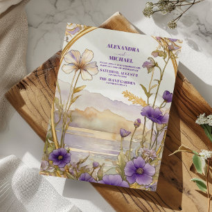 Schattierungen Lila blutiger blutiger Hochzeiten Einladung