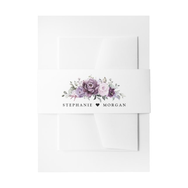 Schattierungen Lila blutiger blutiger Hochzeiten Einladungsbanderole (Vorderseite Beispiel)