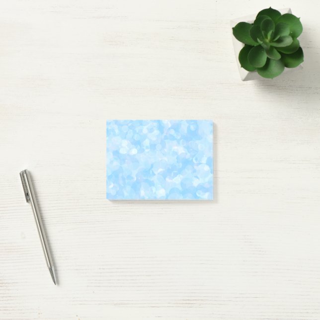 Schattierungen von blassblauen fröhlichen Bubbly L Post-it Klebezettel (Büro)