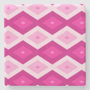 Schattierungen von Fuchsia-Diamantmuster Steinuntersetzer