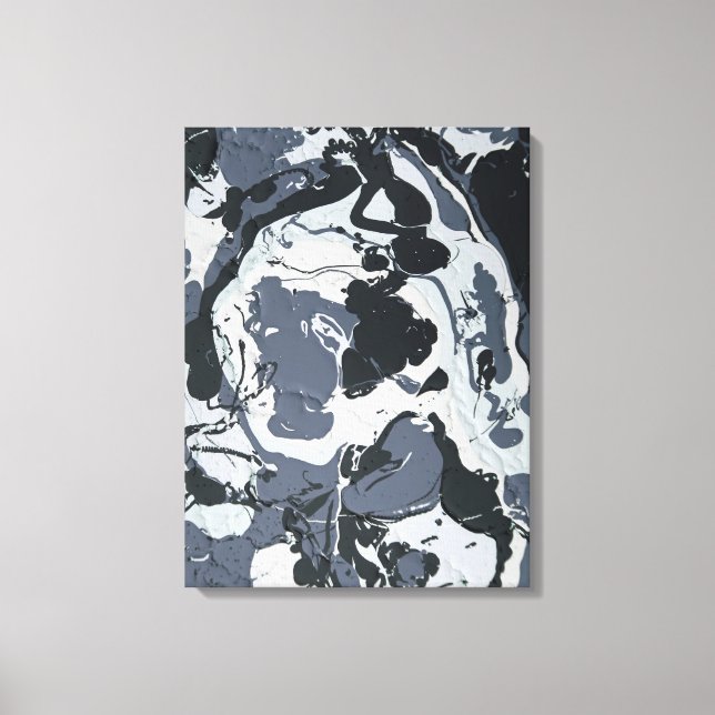 Schattierungen von Grau monochrome moderne abstrak Leinwanddruck (Vorderseite)