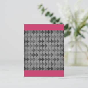 Schattierungen von grauen Diamanten Postkarte