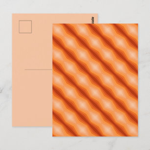Schattierungen von Orange Geometrische Abstrakte K Postkarte