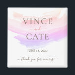 Schattierungen von Pink Watercolor Splash Wedding Magnet<br><div class="desc">Personalisieren Sie diese hellen und spielerischen Schattierungen von rosa Aquarellspritze Thema Hochzeitsmagnet. Gönnen Sie Ihren Gästen auf Ihrer Hochzeit Geschenke.</div>