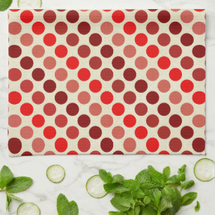 Schattierungen von Red Polka Dots von Shirley Tayl Geschirrtuch