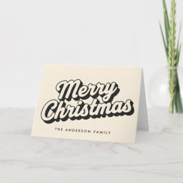 Schattige Retro-Schrift Frohe Weihnachten