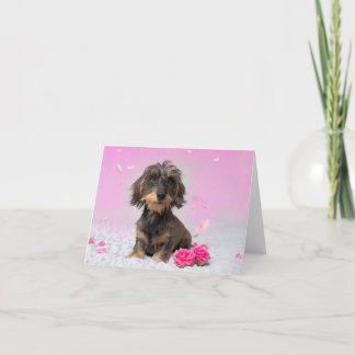 Schattige Teckel Kaart Karte