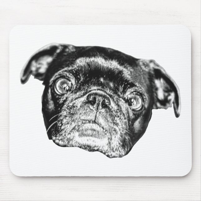 Schattiger Schreibtisch-Mops Mousepad (Vorne)