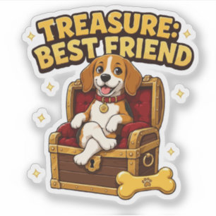Schatz Best Friend Beagle Hund Aufkleber
