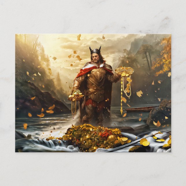 Schatz der Nibelungen am Rhein. Postkarte (Vorderseite)