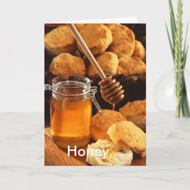 Schatz... Ich Liebe dich! Bisquits und Honey Food  Karte (Vorderseite)