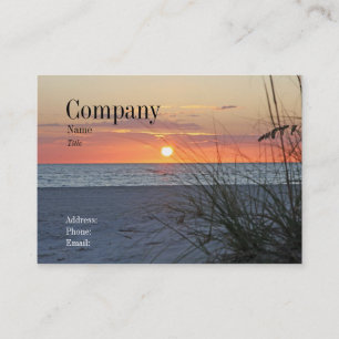 Schatz-Insel-Sonnenuntergang-Visitenkarte Visitenkarte