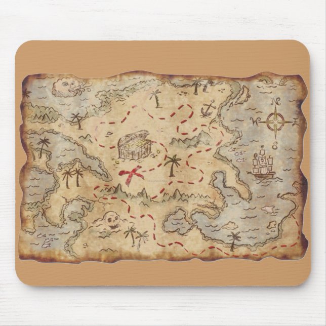 Schatz-Karte Mousepad (Vorne)