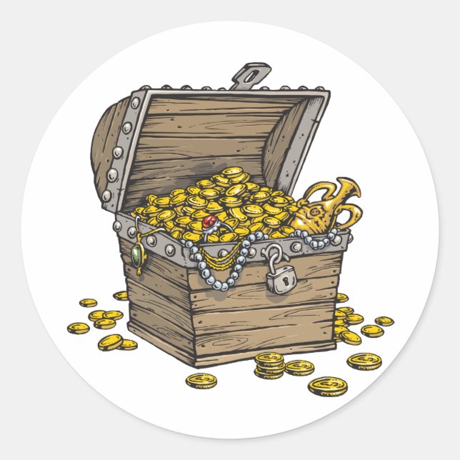 Schatz Runder Aufkleber (Vorderseite)
