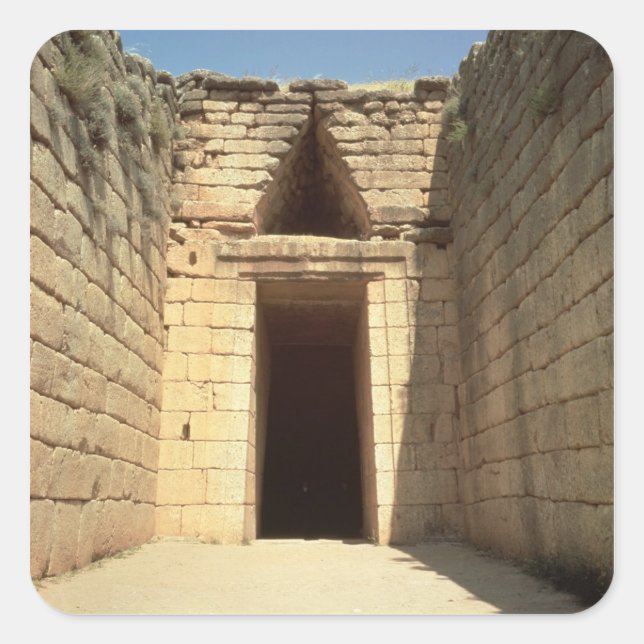 Schatzamt von Atreus, um 1300 v. Chr. Quadratischer Aufkleber (Vorderseite)