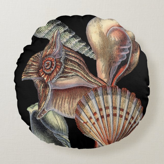 Schätze des Meeres Rundes Kissen (Vorderseite)