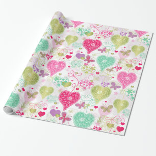 Schatze und Schmetterlinge Geschenkpapier